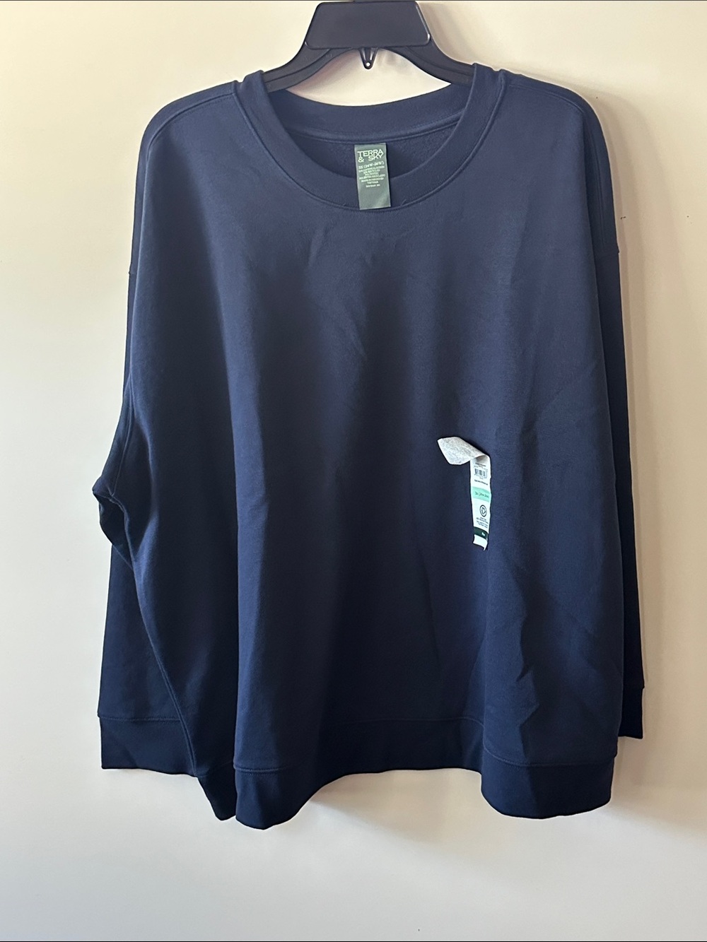 Women's Plus Size Fleece Sweatshirt with Long Sleeves Size 3X - Picture 5 of 9